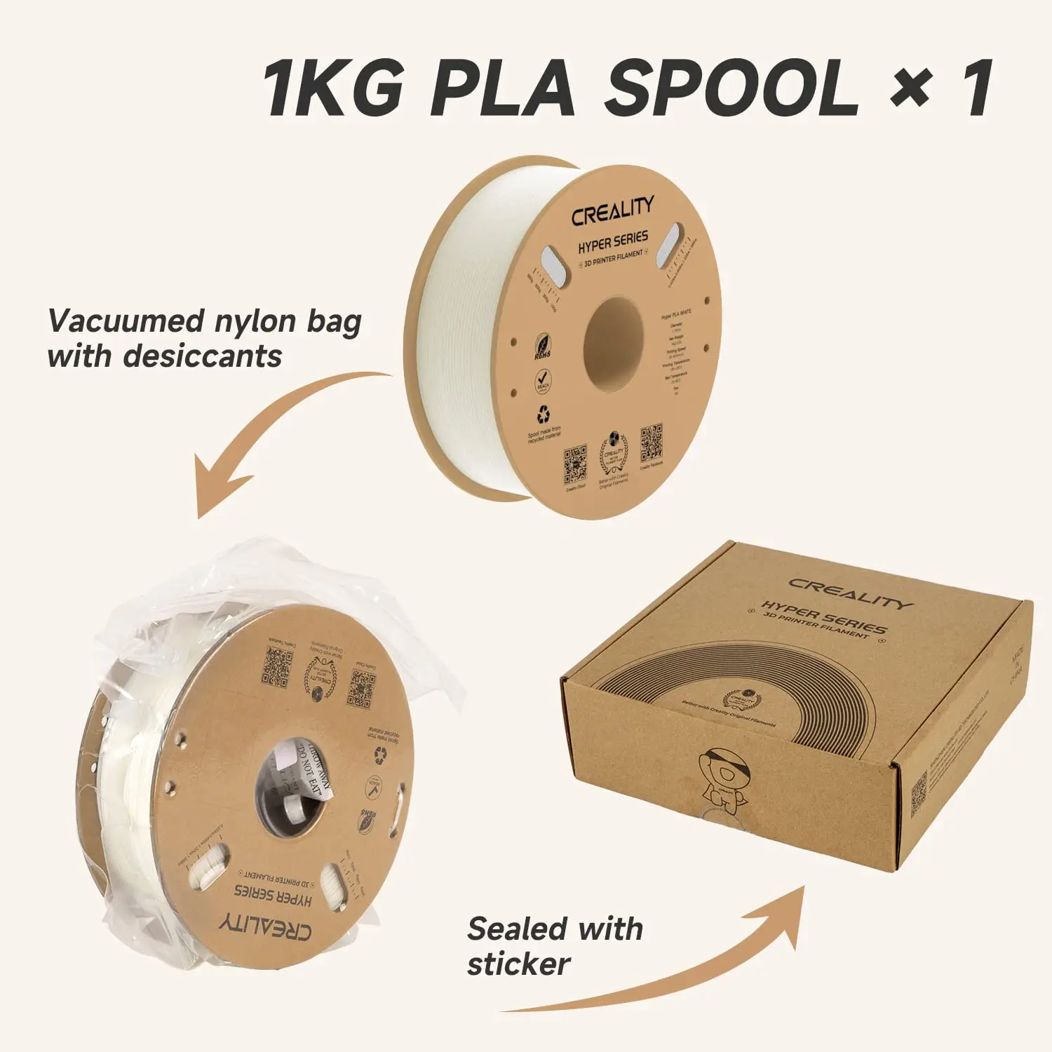 CREALITY высокоскоростной PLA-Филамент 1 75 мм гипер серии PLA расходные материалы 3D для