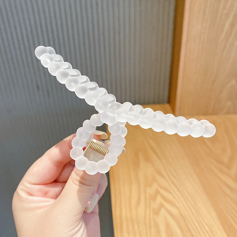 Корейская женская твердая волосатая клешня девушки прозрачная акриловая заколка для волос, разноцветная пластиковая шпилька для волос с матовым перекрестным захватом аксессуаров.