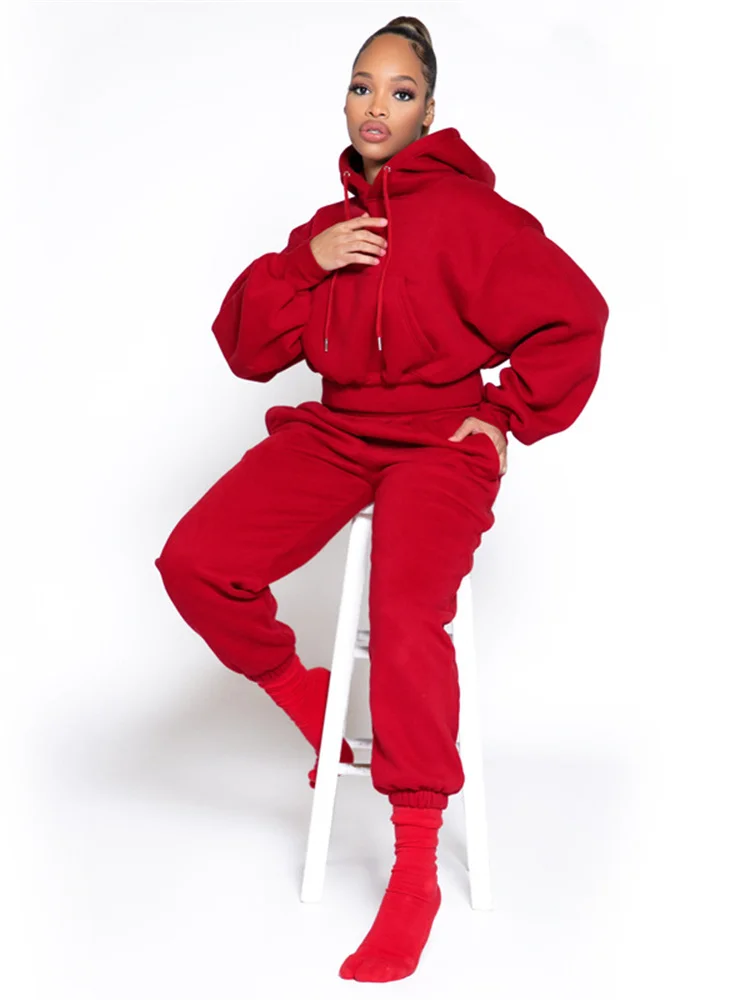 

Костюм женский осенний из 2 предметов, толстовка с длинным рукавом и штаны