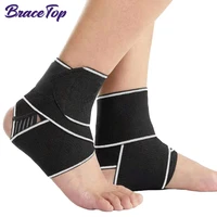 bracetop 1 pair ankle brace breathable ankle support adjustable ankle stabilizer with compression wrap support for men women new