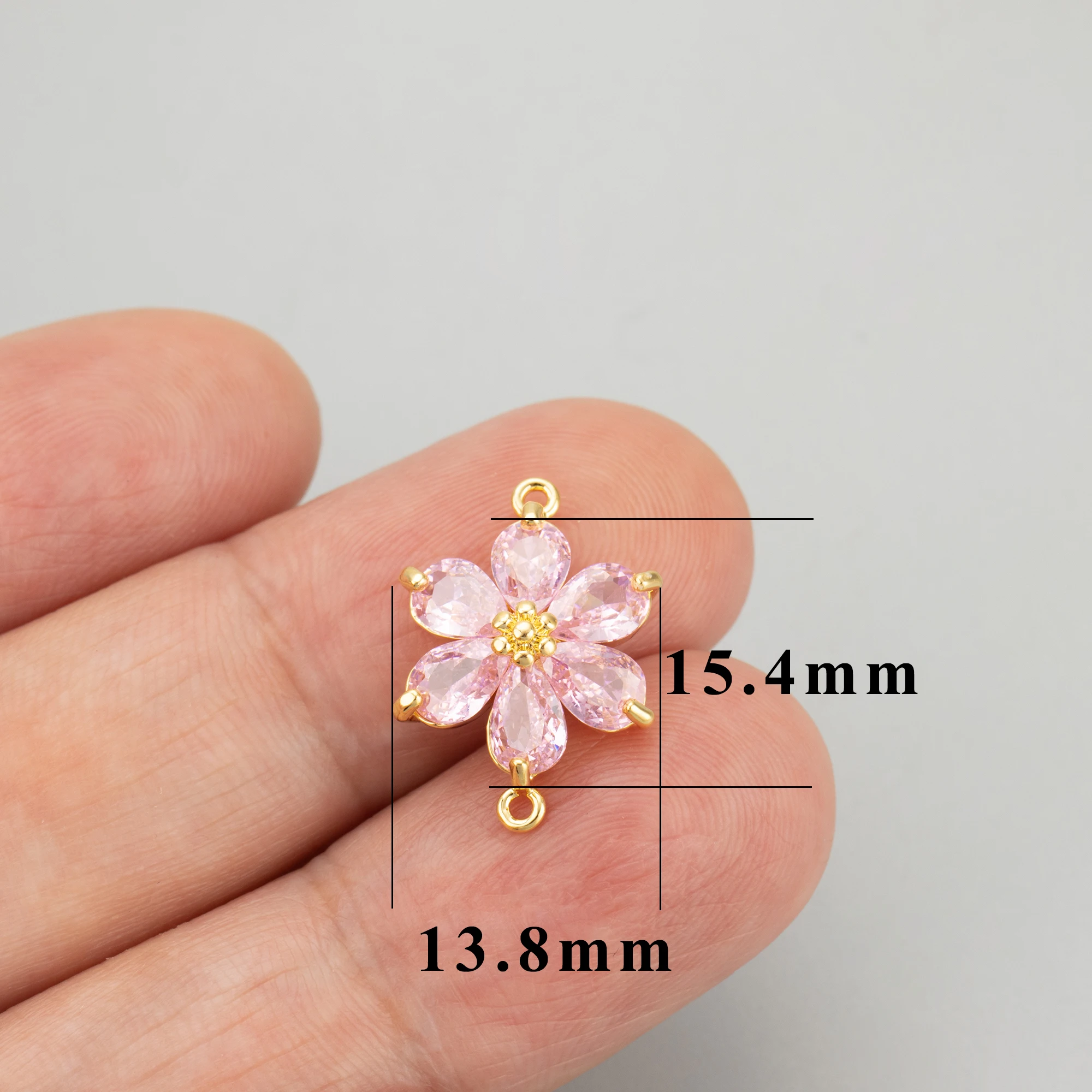 GUFEATHER MF86 ювелирные аксессуары позолота 18 карат медь цирконы форма цветка два