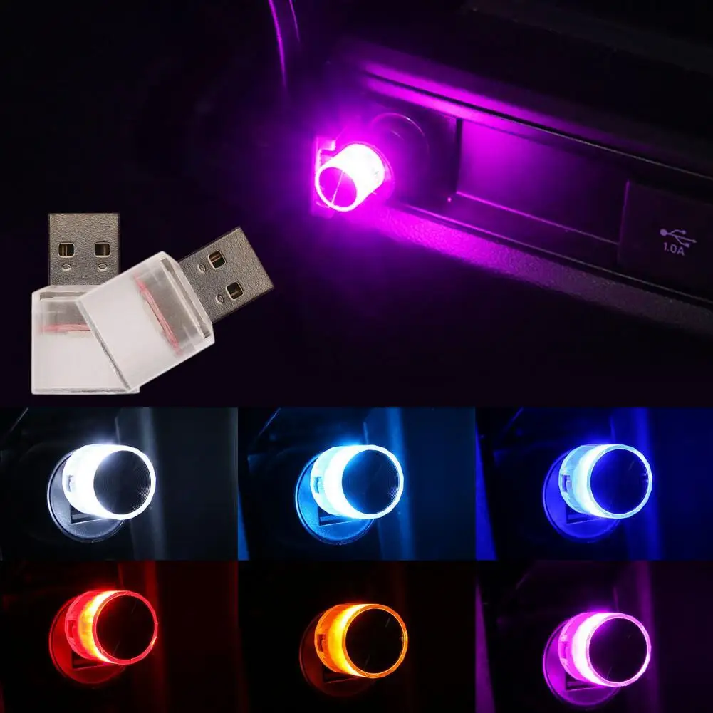 

USB Atmosphere Light Lightweight Mini Decorative Light Compact Size Durable Unique LED USB Night Light Car Ambient Light