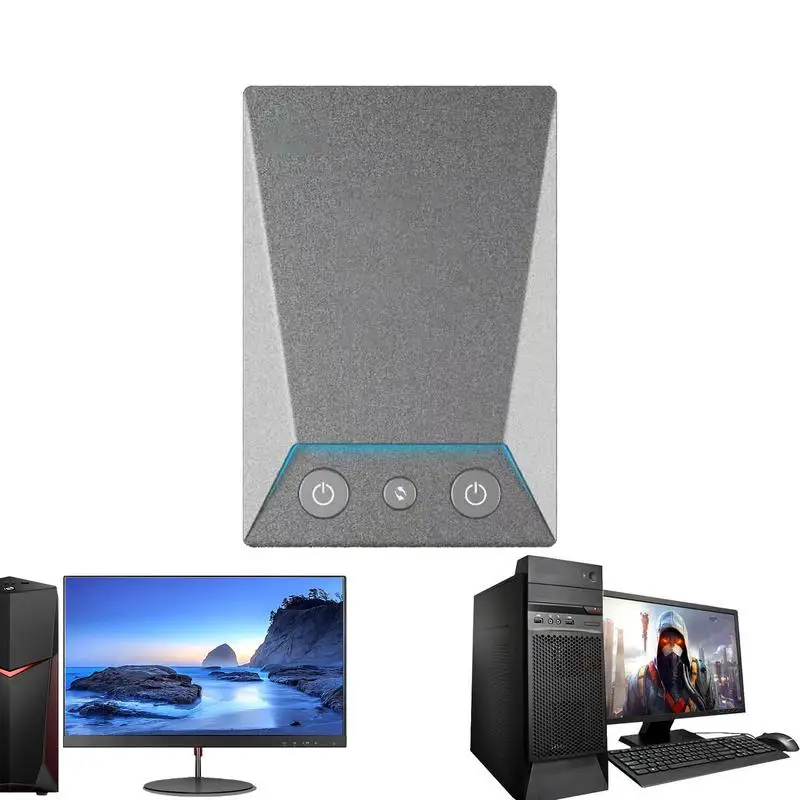 

PC Desk Power Switch External Remote Power Switch Start With Hubs Multifunctional PC Motherboard Power Switch Button For Home