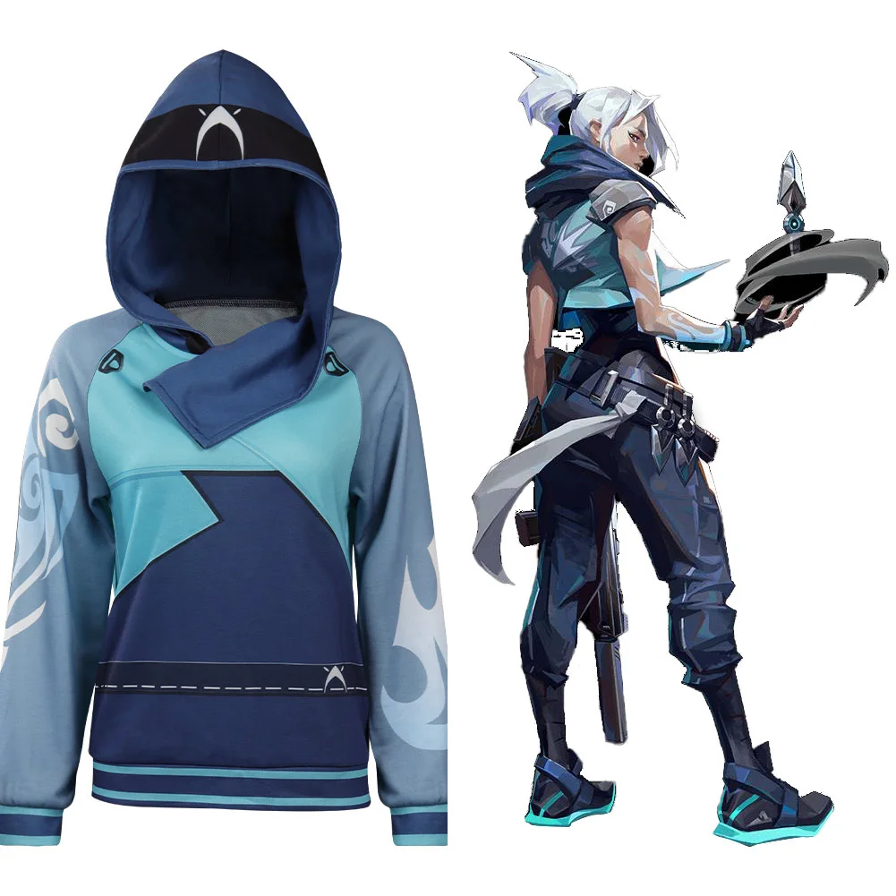 

Valorant JETT Cosplay Costume Hoodie Jacket Halloween Carnival Suit