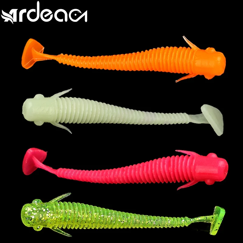 

ARDEA Spikey Shad Worm Soft Bait 10pcs 62mm/1.4g Silicone Grub Paddle Screw Thread Fishing Lure Rock Bubber Jig Bass Swimbaits