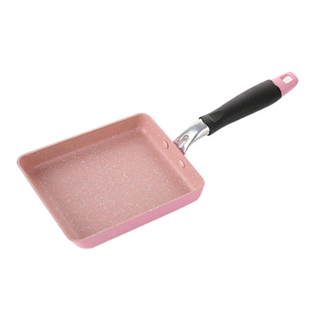 

Japanese-Style Frying Pan Stainless Steel Aluminum Pan Non-Stick Wok Square Kitchen Breakfast Eggs Frypan Skillet Mini Cookware
