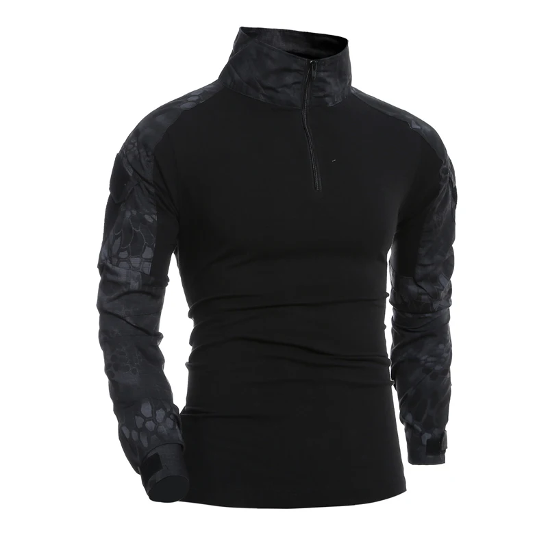 Мужская армейская рубашка с длинным рукавом в стиле милитари тактические