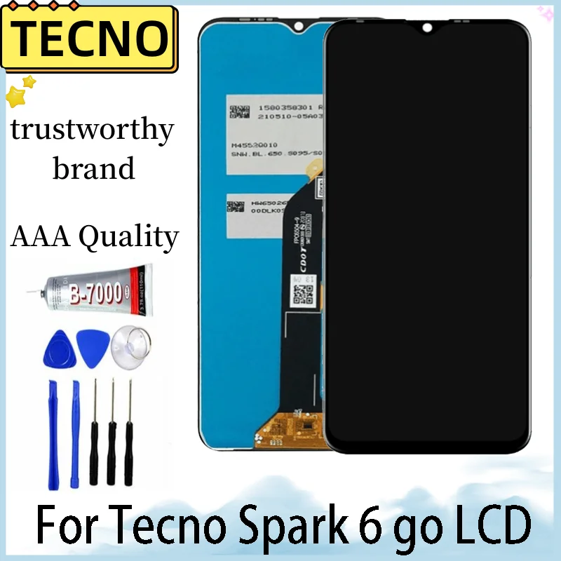 

Original 6.52" For TECNO Spark 6 Go KE5J Ke5k / SPARK GO 2020 KE5 LCD Display Screen Touch Sensor Digitizer Assembly With Frame