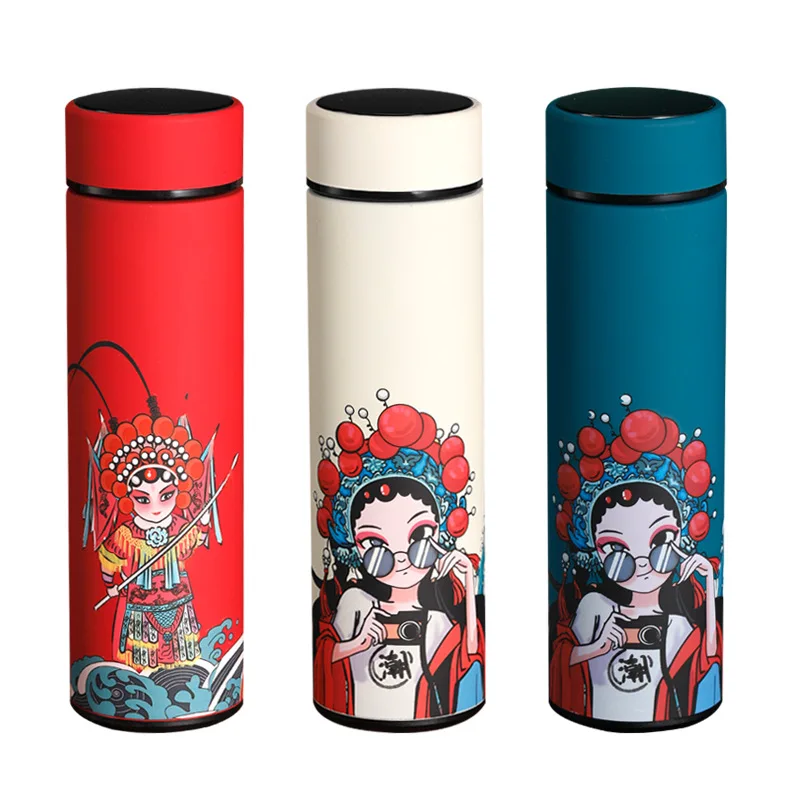 

Chinese Style Thermal Bottle Smart Vacuum Flasks Stainless Steel Thermos Water Bottle Temperature Display Cup Intelligent Mug
