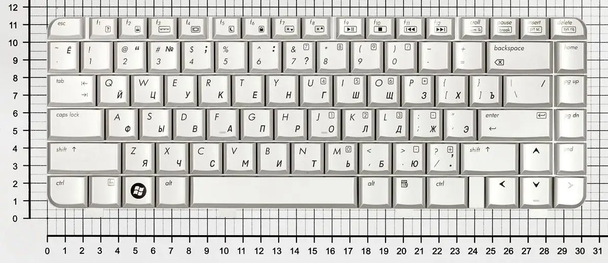 Клавиатура для HP Pavilion dv2700 серебристая | Компьютеры и офис