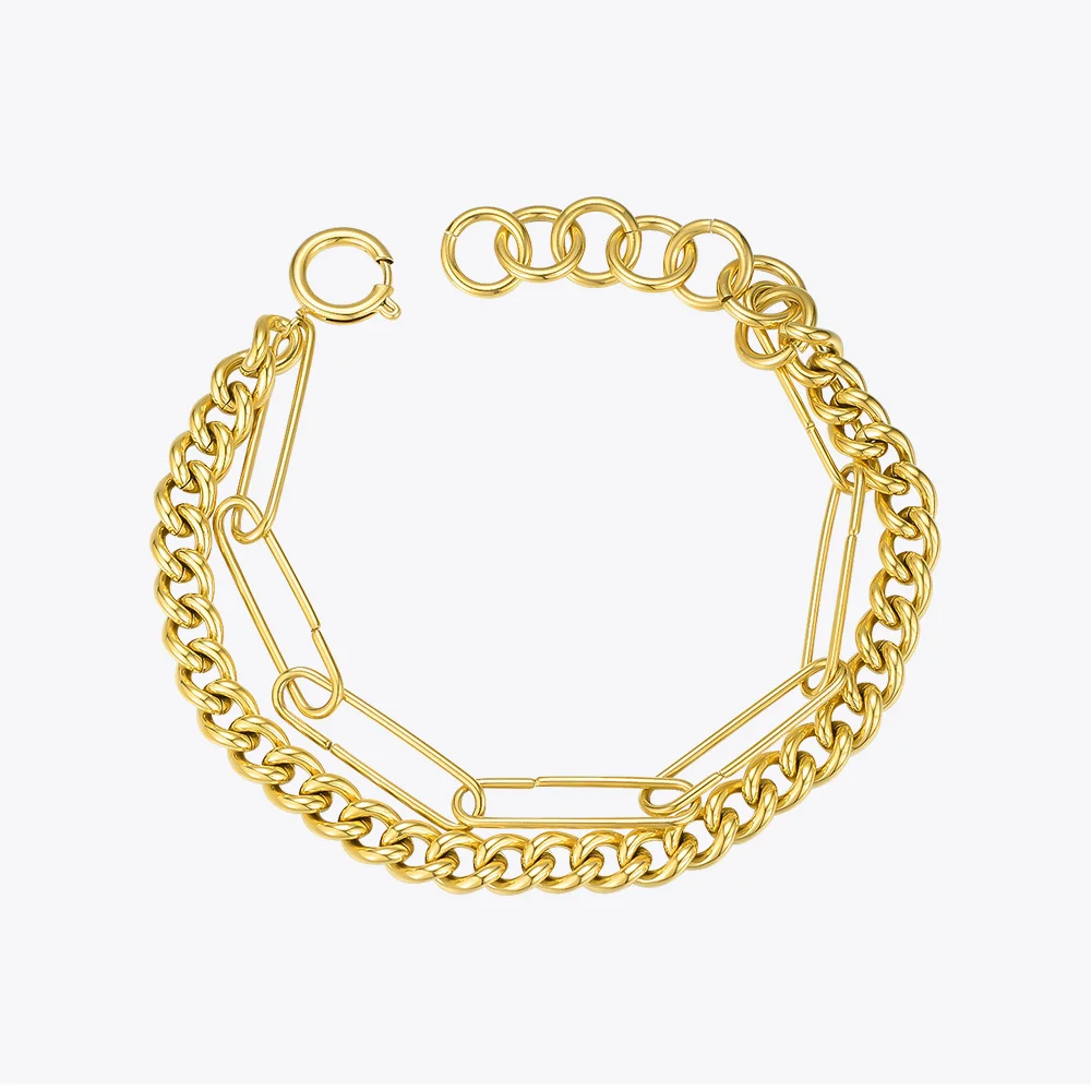 

Мужской браслет-цепочка с двойными звеньями, из нержавеющей стали