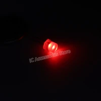 100pcs 5mm led light emitting diode fog red light led lamp beads highlight f5 flat head fog red red light