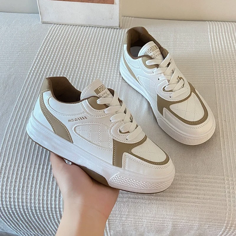 

Женские массивные кроссовки из ПУ кожи, на платформе, со шнуровкой