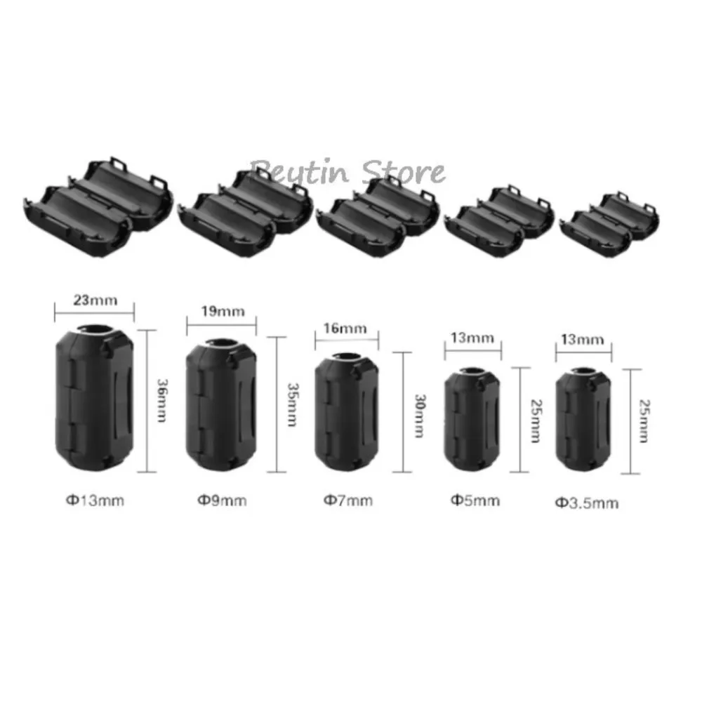 

2 шт. ферритовые кольцевые подавители шума RFI EMI фильтр для шнура питания USB Антенна HDMI аудио кабель 3,5/5/7/9/13 мм