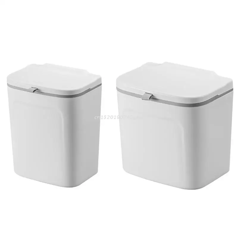 

Kitchen Compost Bin Portable Hanging Trash Can With Lid Plastic Garbage Can