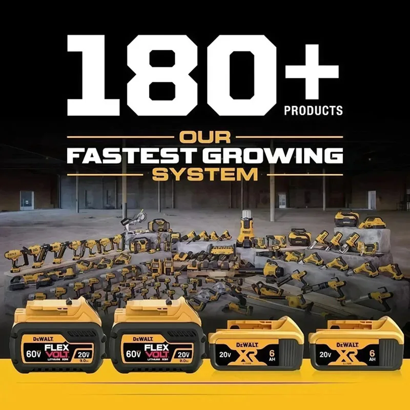 Фото Оригинальный аккумулятор DeWALT 20В/60В 9000мАч MAX FlexVolt для электроинструментов DCB606 DCB205 DCB206 DCB209 DCB182 №3