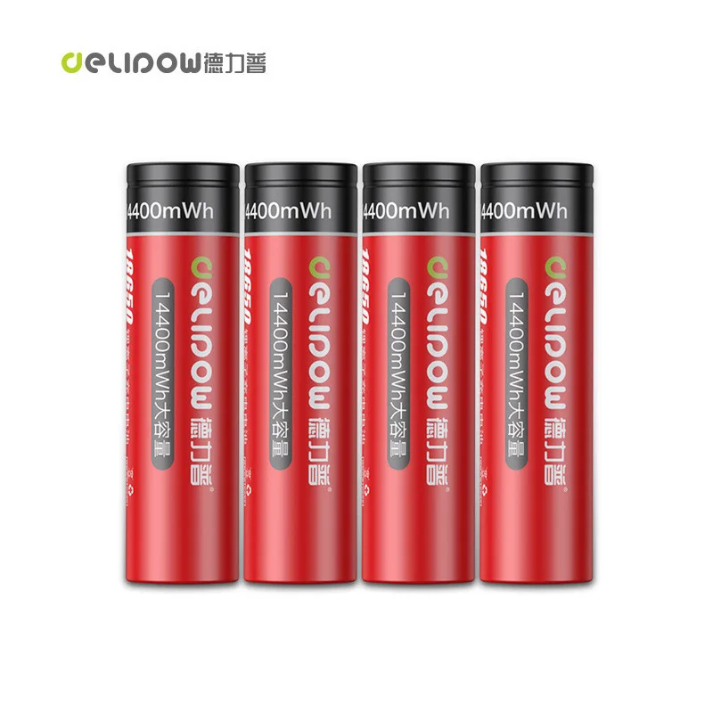 4 шт. Delipow 100% новый оригинальный 18650 наборы зарядных устройств 3,7 В 14400 МВтч 4000 мАч 18650 литий-ионная аккумуляторная батарея (art.: 3920d2d13fb42) - 3920d2d13fb42