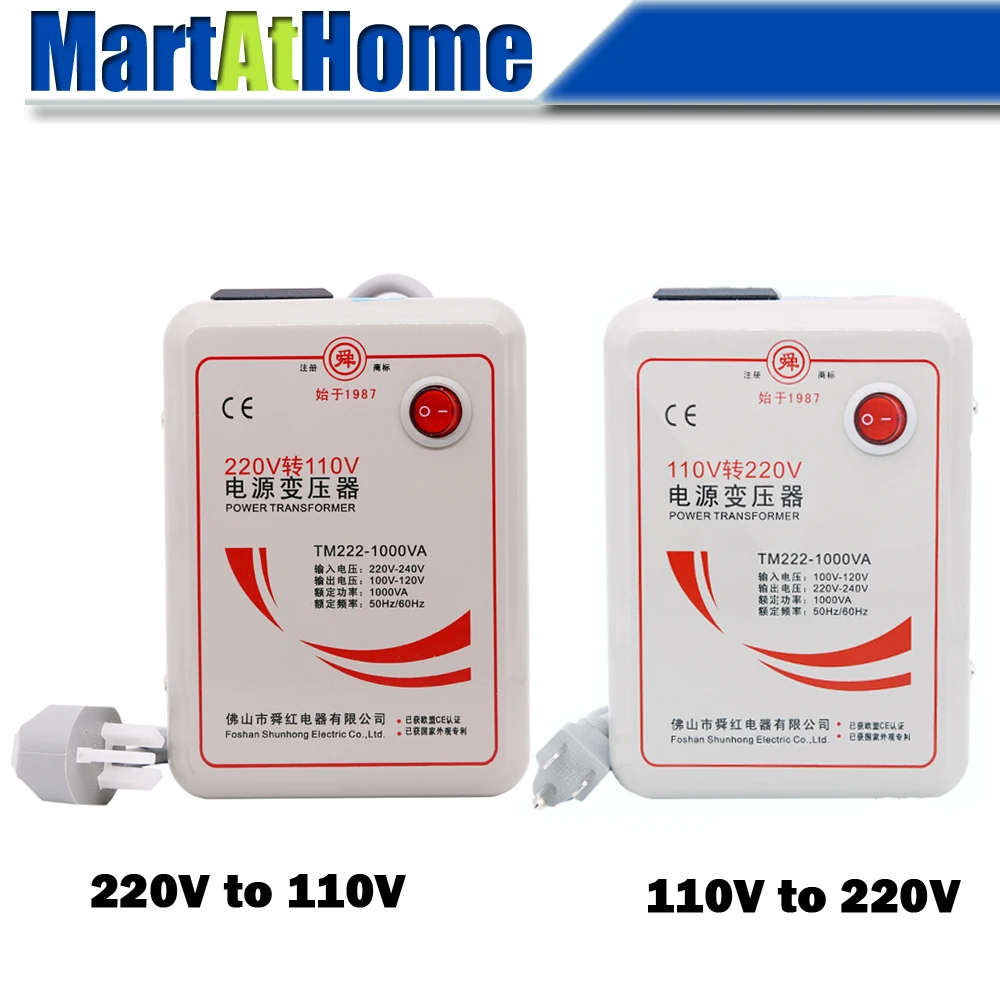 Household 1000W Voltage Converter Transformer AC 220V to 110V Step Down /110V to 220 V 1000 W Step Up