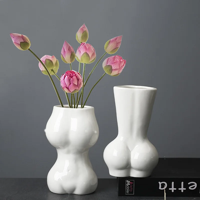 

Керамическая ваза для сухих цветов в скандинавском стиле, художественные украшения для дома, винного шкафа, модное украшение, Цветочная композиция, ремесла