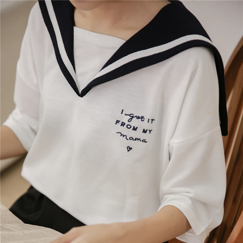 

Women Summer Casual Letters Print T-shirts 2023 New Preppy Style Crew Collar Short Sleeve Tshirt Women Harajuku Tops Streetwear