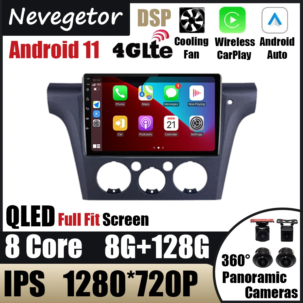 Carplay для Mitsubishi Outlander 1 2002 - 2008 QLED автомобильное радио Стерео Авторадио