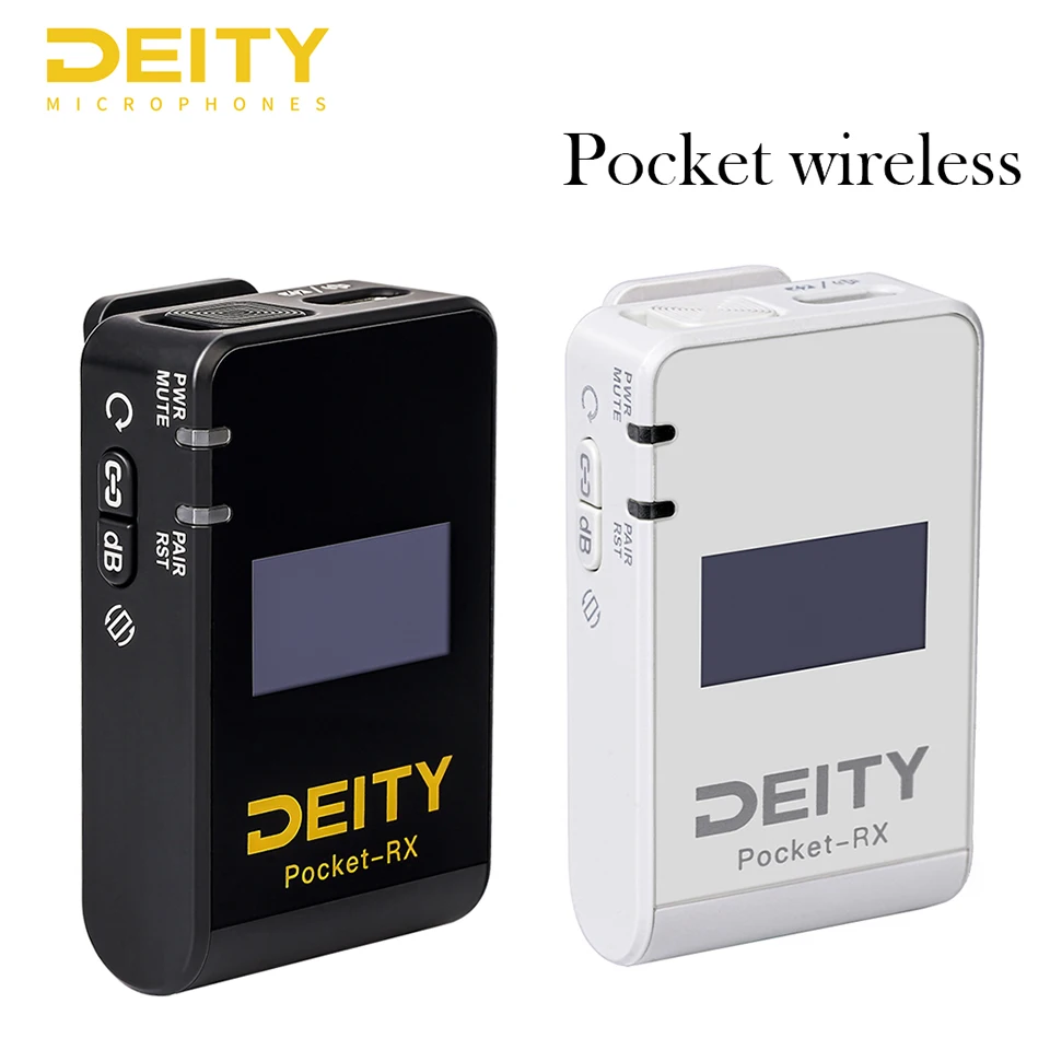 

Deity Pocket Wireless Microphone 2.4Ghz 25mw Transmitter 3.5mm OLED Display Showcases for Smartphone Camera Video Interview