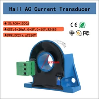 Hall Effect Current Sensor 600A Closed Loop Split Core AC Current Transmitter 4-20mA AC CT Hall Current Transducer