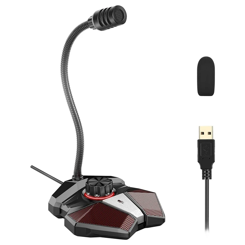 

Popu·Pine USB Computer Microphone,With Mute Button,Volume Control&LED Indicator,Plug&Play PC Mic For Skype,Gaming,Youtube, Etc