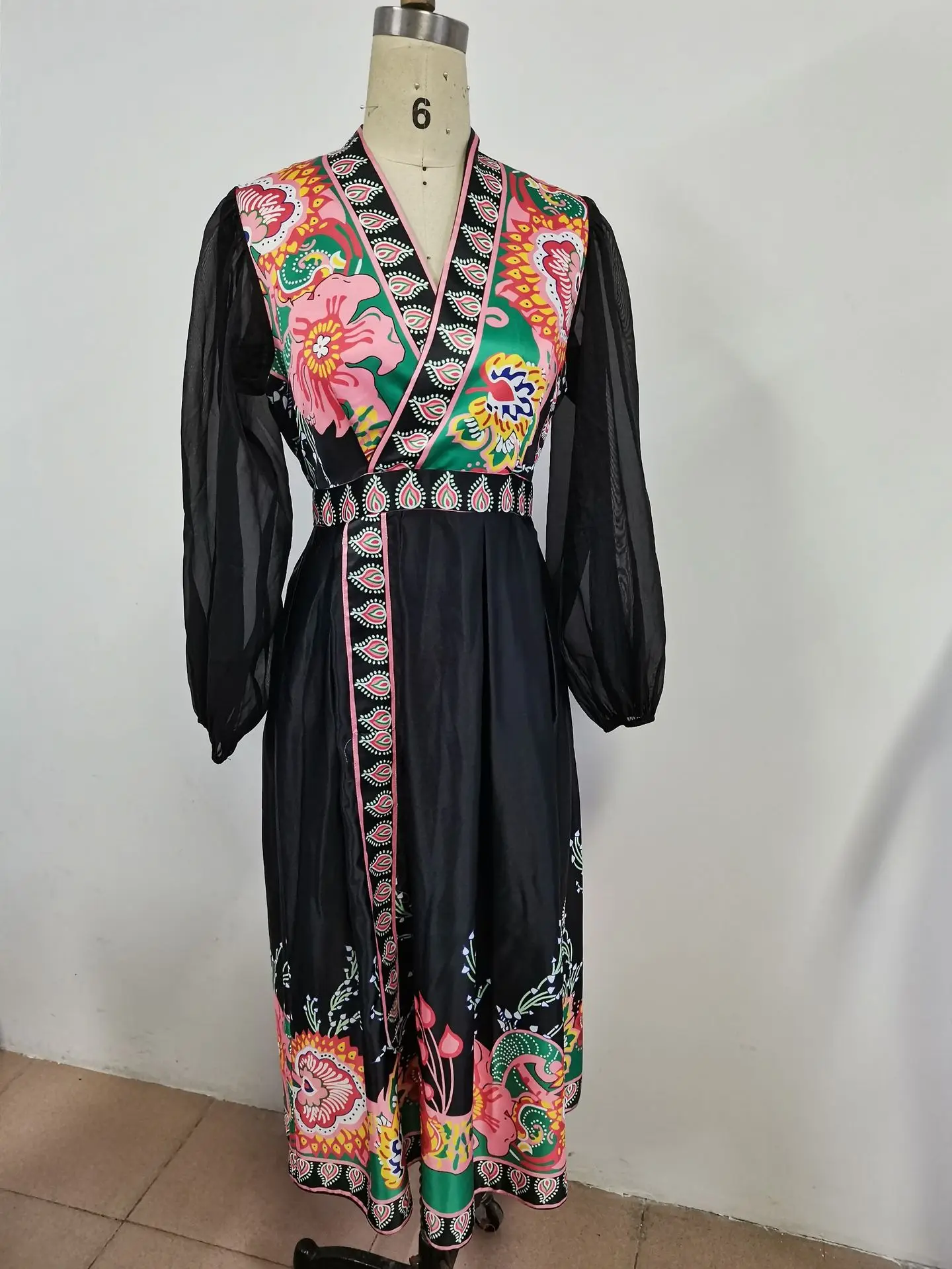 

African Dresses for Women Summer New 2023 African Women Short Sleeve Printing Polyester Dress African Print Dresses