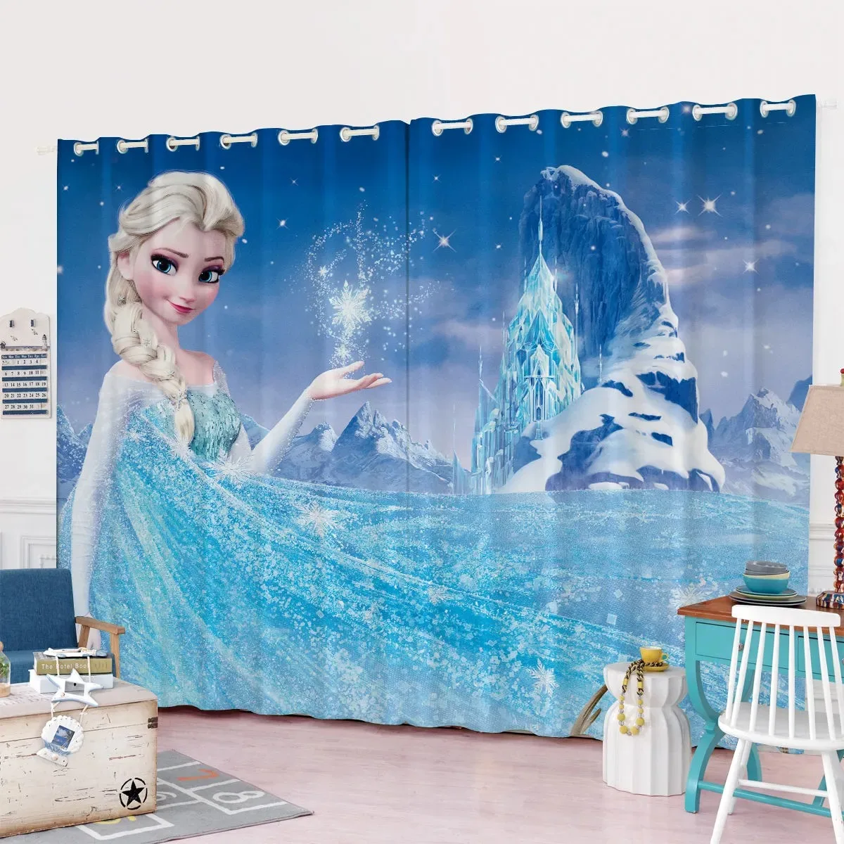 

Disney Frozen 2 Elsa and Anna Window Curtains Children's Room Shading Curtain for Girls Bedroom Custom Curtains Home Decor
