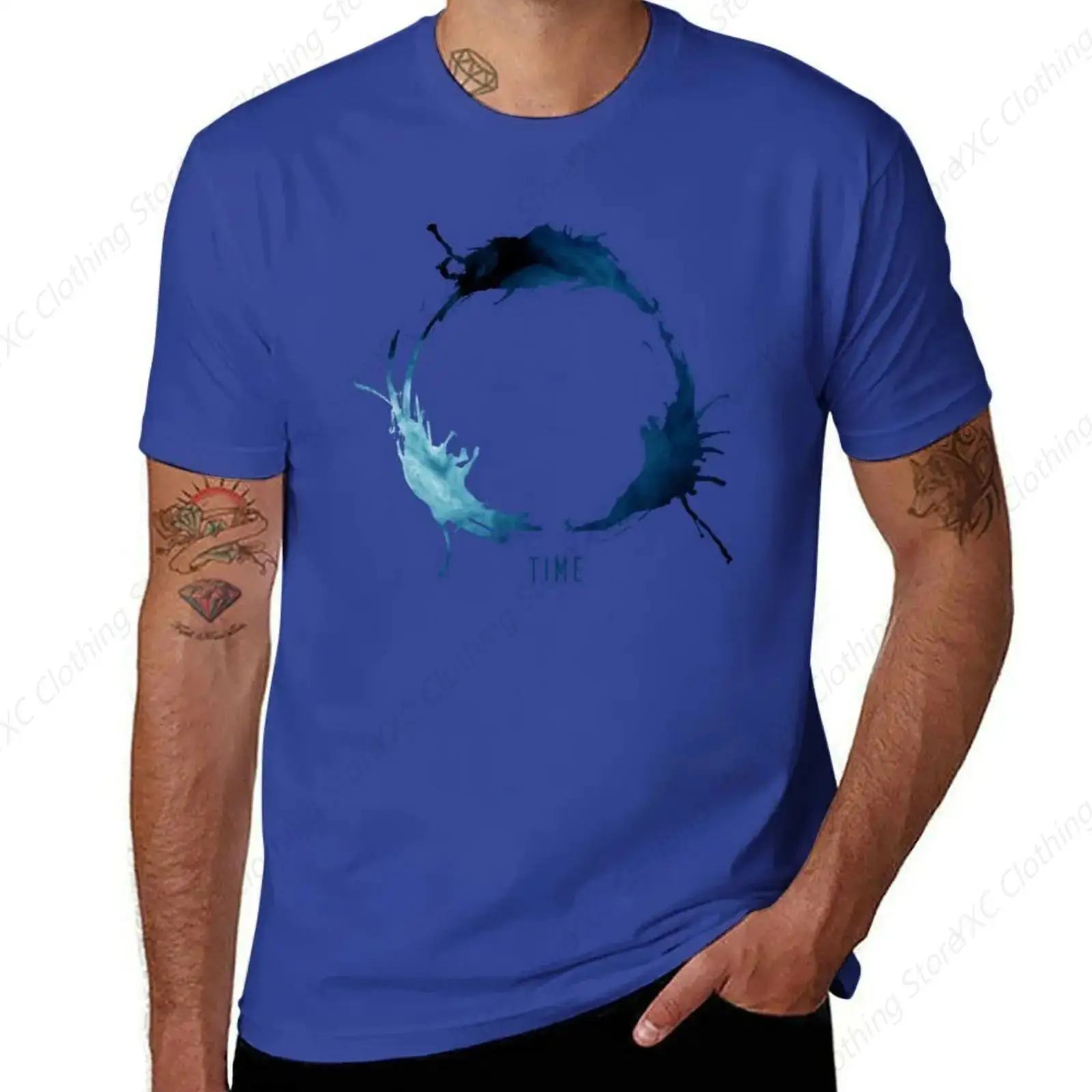 Мужская футболка с коротким рукавом и круглым вырезом Размеры S - 6XL