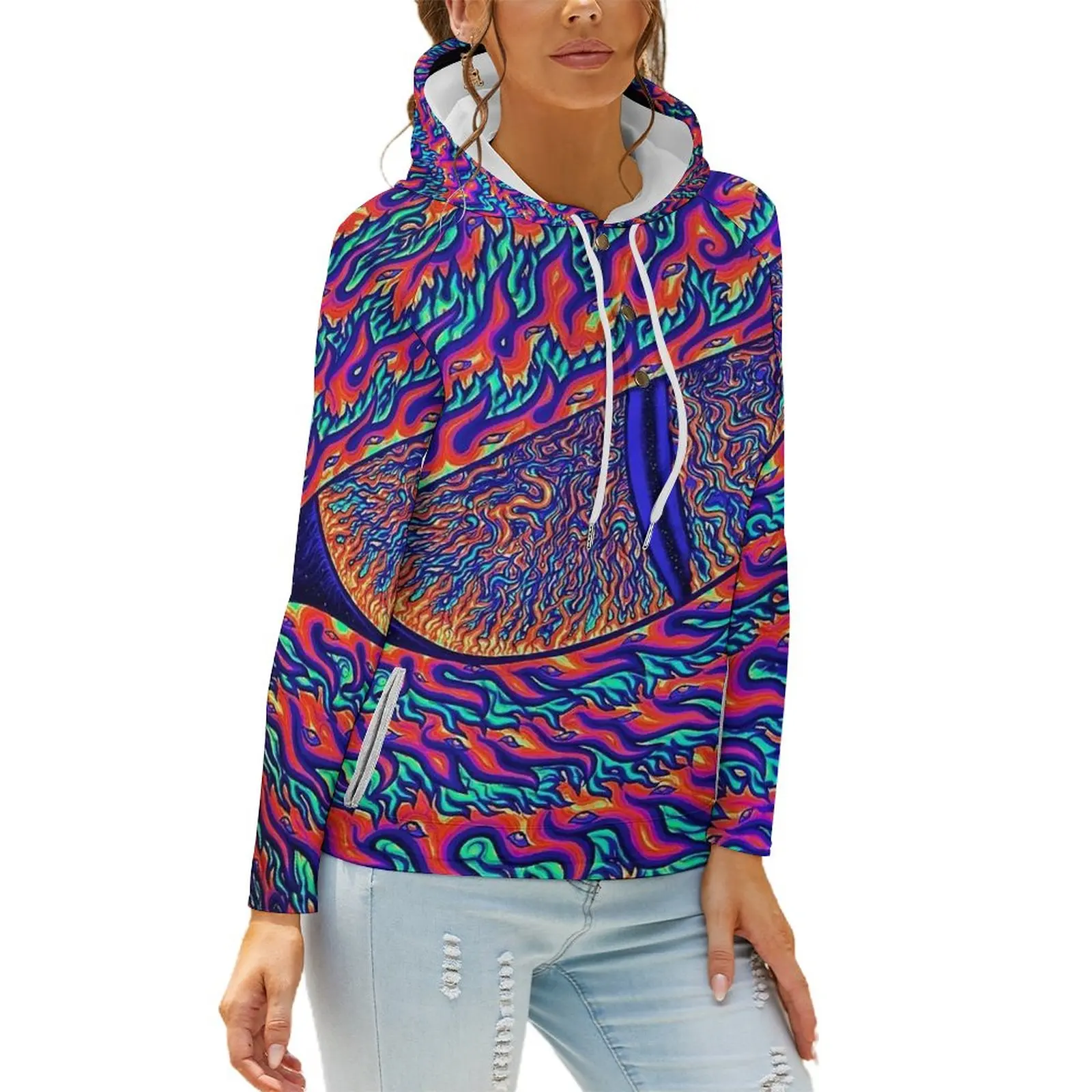 

Новинка 2022, худи с принтом курения, зимний женский пуловер Yory, Женский термосвитшот с 3D принтом, Женский Осенний Топ