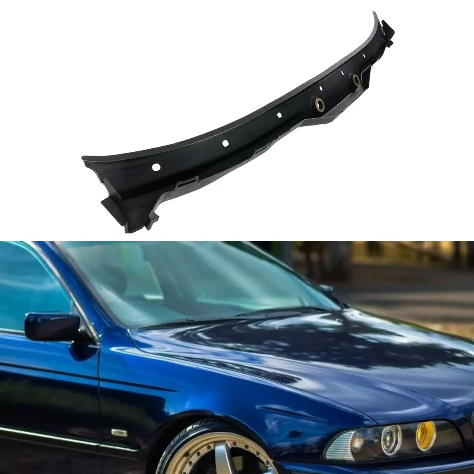 Windshield Cowl Panel Cover Easy to Install 51718159292 Sturdy Assembly Replacement Front Frame for E39