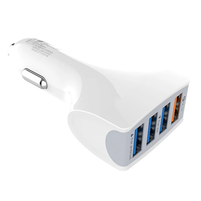 

5 шт., автомобильное зарядное устройство с 4 USB-портами