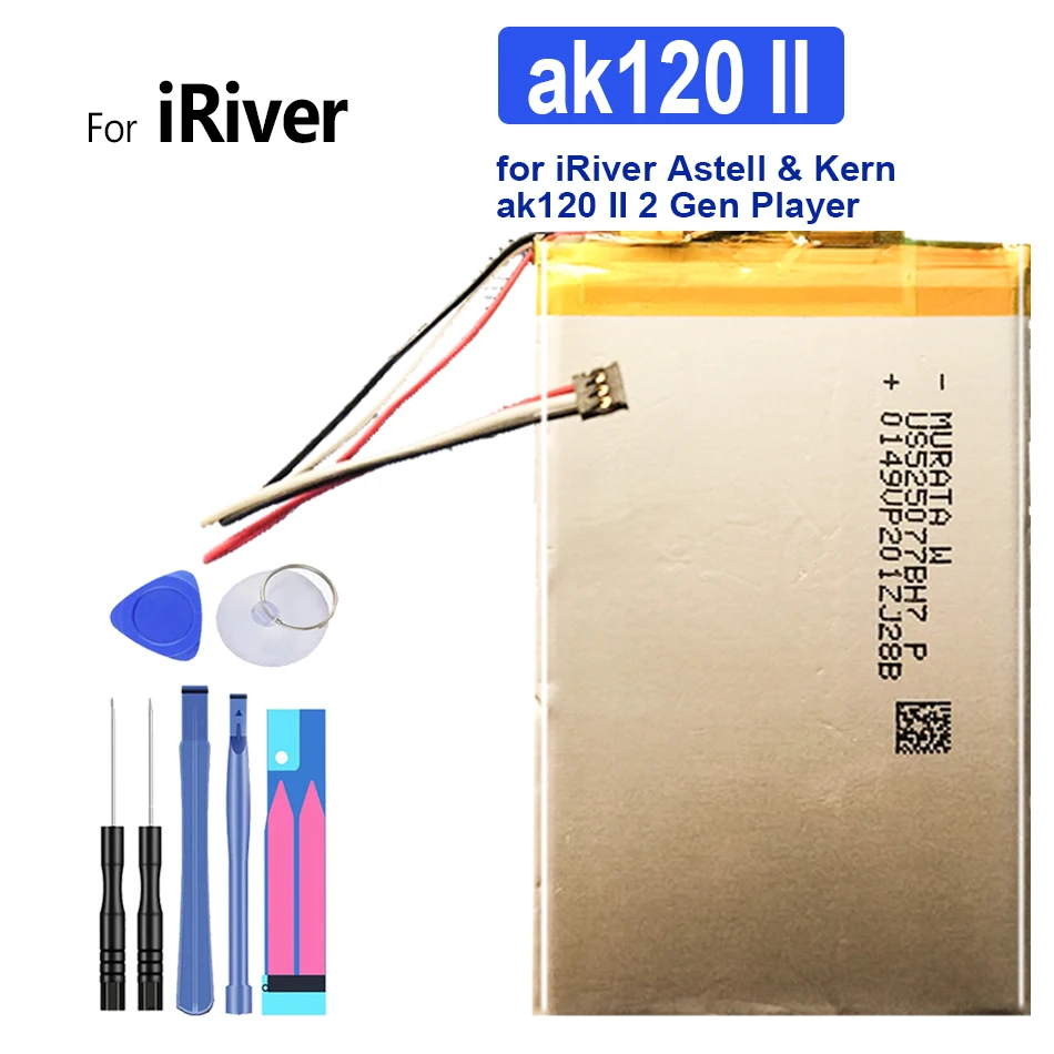 

Аккумулятор 3400 мА для IRiver Astell & Kern Ak120 II 2 Gen Player