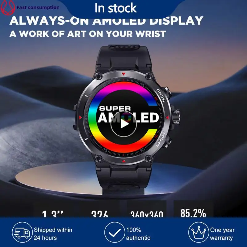 

24h Health Monitor Smartwatch For Men Stratos 2 Gps Sport Watch 5 Atm Long Battery Life Amoled Display Smart Watch