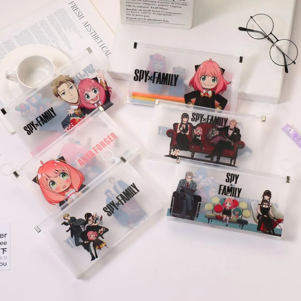 

Anime Spy X Family Anya Forger Pencil Case Loid Forger Yor Briar Cartoon Pen Box Study Stationary Storage Bag Office Supplies