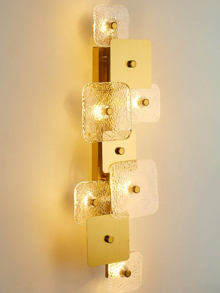 Роскошный прозрачный стеклянный настенный светильник в стиле постмодерн для