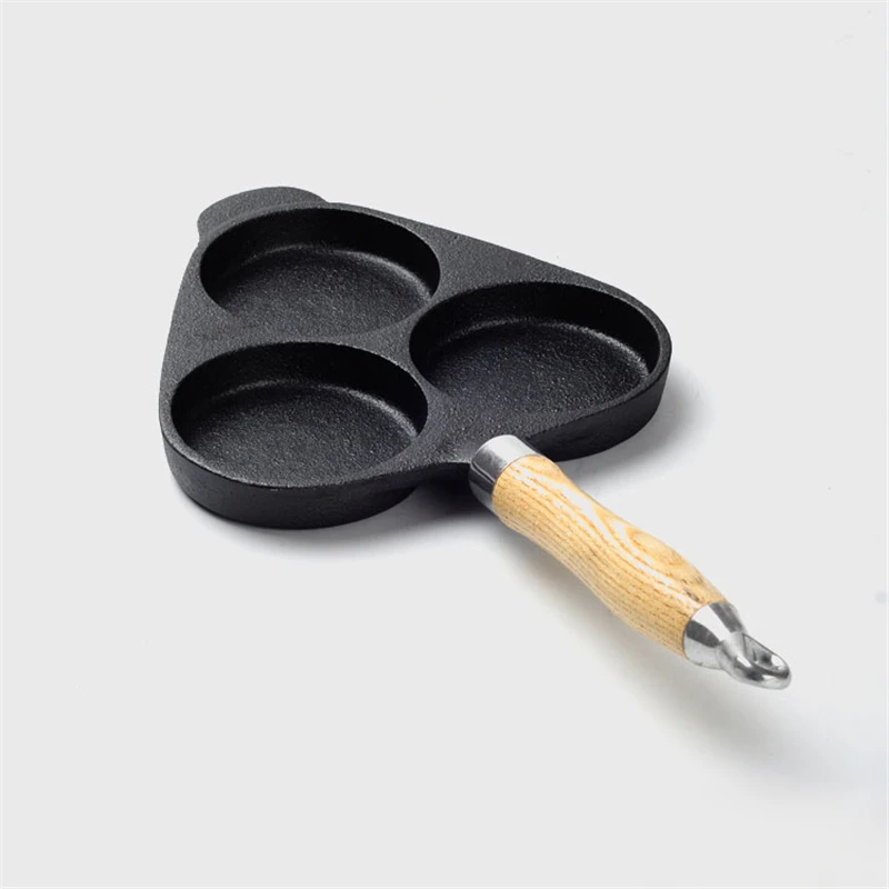 Глубокая жареная сковорода для яиц раньше с антипригарным покрытием чугунные