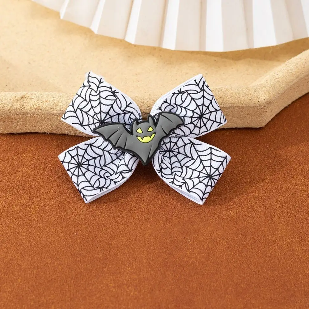 Заколка для волос в виде призрака с бантом на Хэллоуин модная шпилька глазным