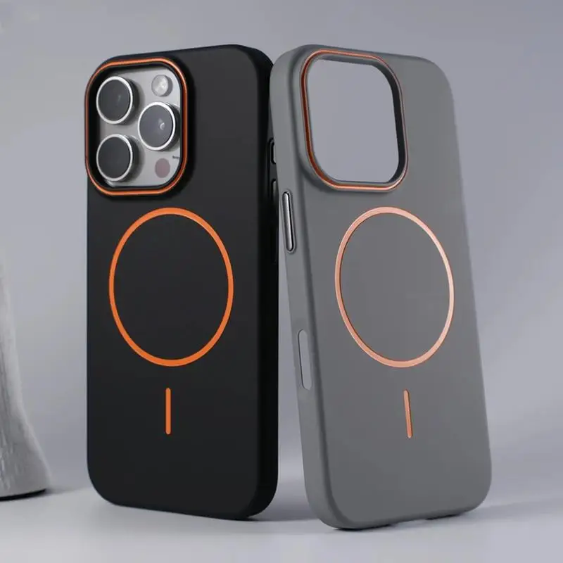 Ультратонкий простой чехол для телефона Magsafe Iphone 16 Pro Max 15 14 13 12 матовый цветной