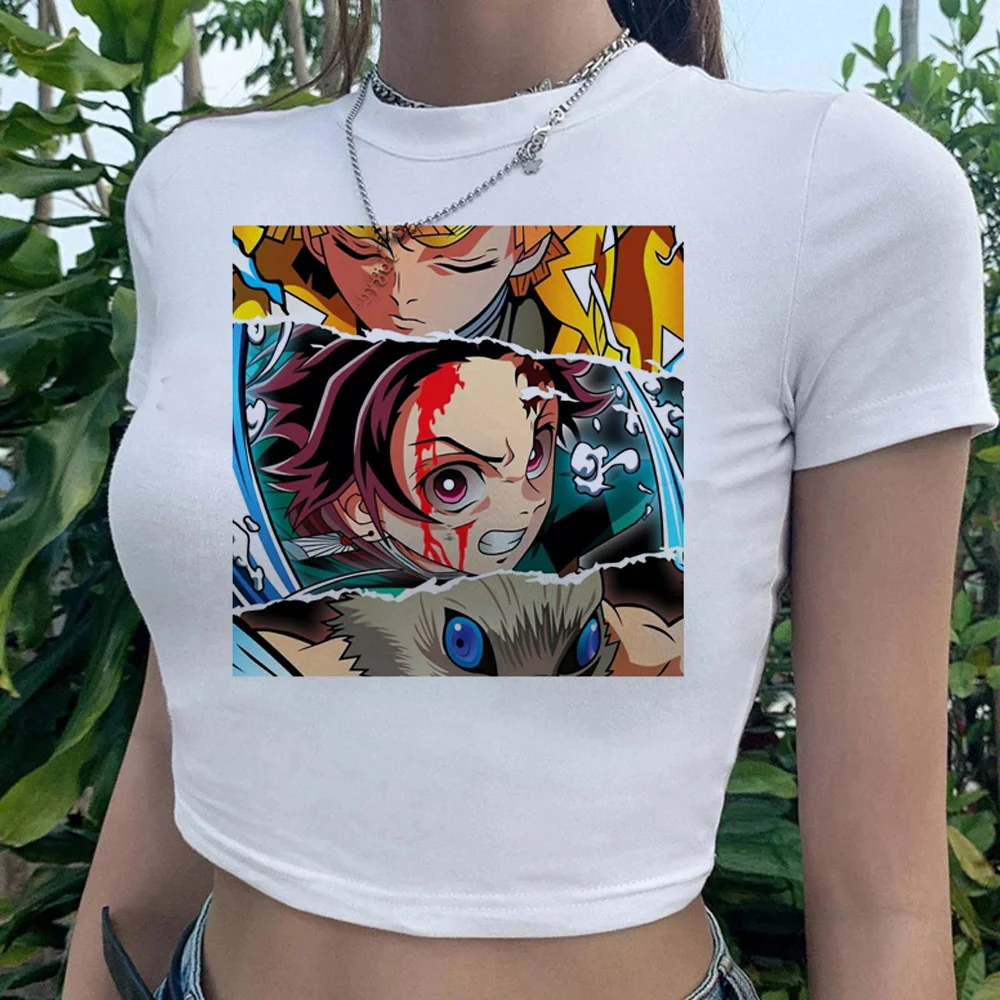 

Кроп-топ женский в Корейском стиле, модный винтажный топ с принтом, с демоническими рассекателями, укороченный топ в стиле Интернет-магазина y2k, 90-х