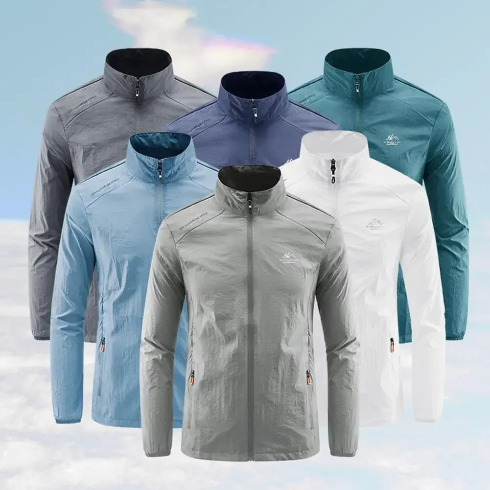 Ветровка мужская быстросохнущая УФ-защита водонепроницаемая легкая для