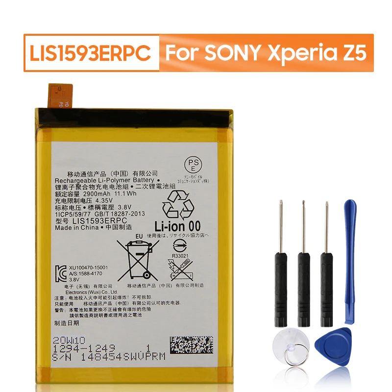 

Replacement Battery LIS1593ERPC For Sony Xperia Z5 E6883 E6633 E6653 E6683 E6603 Replacement Phone Battery 2900mAh