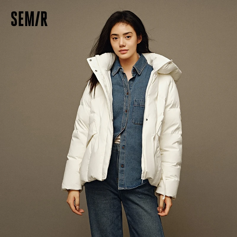Пуховик Semir для женщин новинка зимы 2024 милое темпераментное ветрозащитное