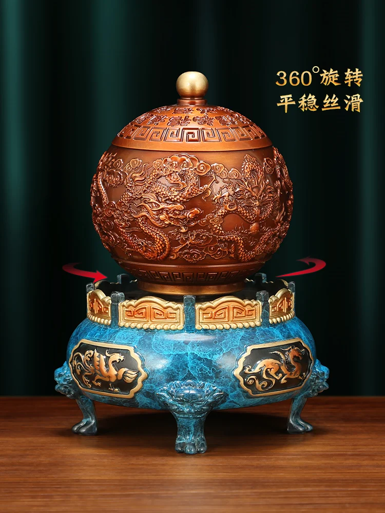 

HOME office SHOP Money Drawing TOP GOOD LUCK Mascot talisman 5 Dragons heaven and earth universe FENG SHUI Brass statue