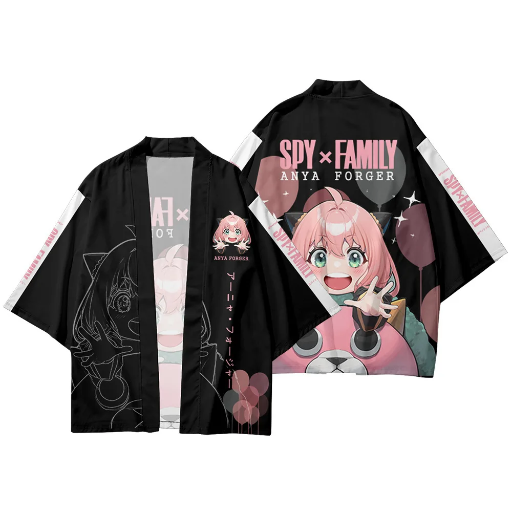 

Spy x Family Cloak Anime Anya Forger 3D Print Cosplay Streetwear Men Women Japanese Harajuku Oversized Kimono Tees Tops Jackets