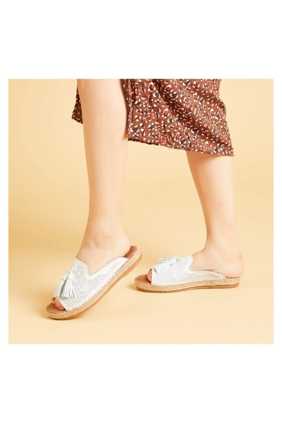 

Freefoot Women White True Skin Espadrıl Slipper 0310