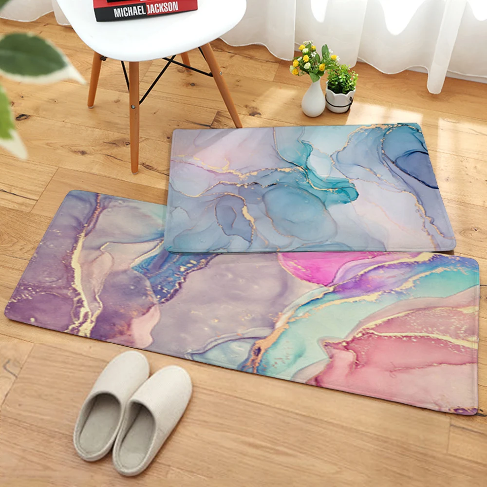 

Красивый Мраморный ковер для дома, Придверный коврик для ванной, комнатные напольные коврики для ванной, Впитывающий Коврик, противоскольз...