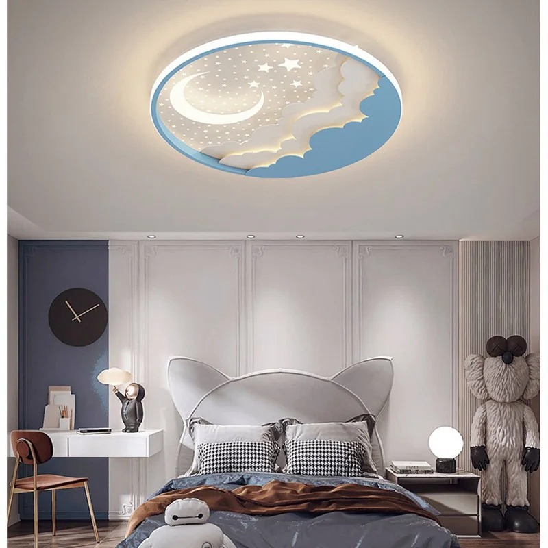 

Modern Children Room Ceiling Lamp Intelligent LED Chandelier Boys Girls Bedroom Creativity Starry Sky Indoor Decoration Lamps